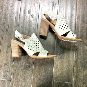 Born sling back peep toe heels